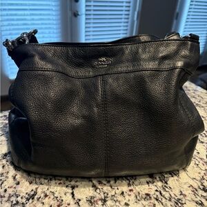 Coach Black Leather Shoulder Bag